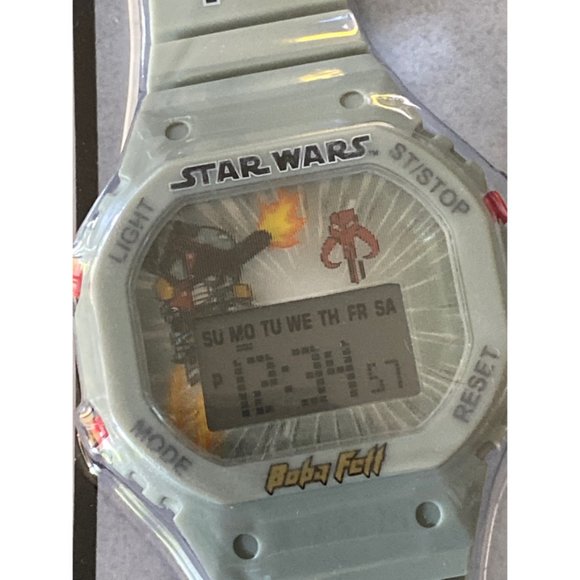 2 STAR WARS DIGITAL WATCHES BOBA FETT + YODA - Picture 4 of 8